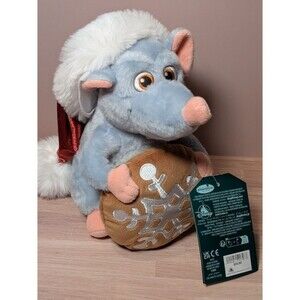 NEW w Tags Disney REMY HOLIDAY SANTA PLUSH – RATATOUILLE - gingerbread cookie